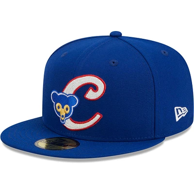 Casquette ajustée 59FIFTY Royal Chicago Cubs Duo Logo New Era pour homme