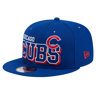 Casquette Snapback 9FIFTY Royal Chicago Cubs Game Day Bold New Era pour homme