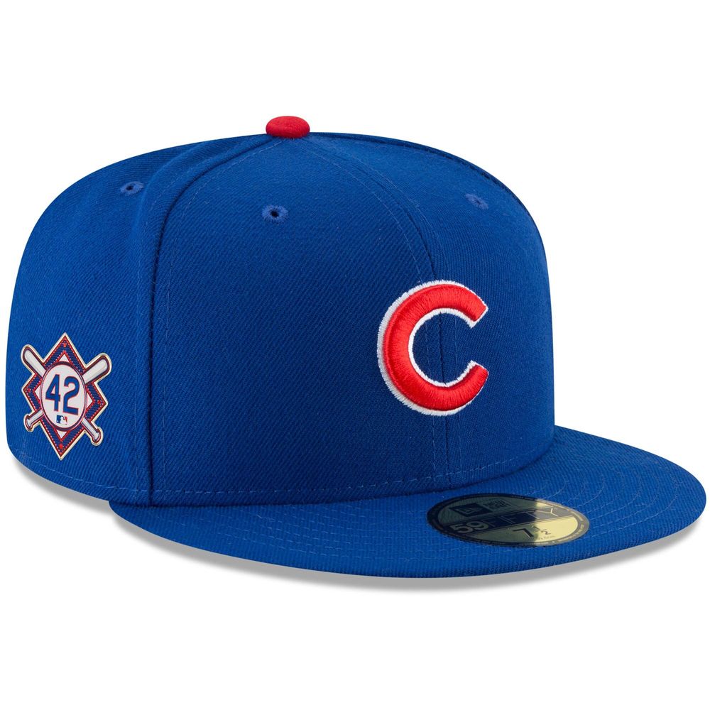 Men's New Era Royal Chicago Cubs Jackie Robinson Day Sidepatch 59FIFTY Fitted Hat