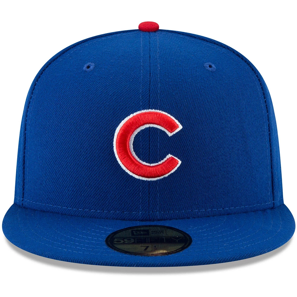 Casquette ajustée 59FIFTY pour homme avec patch latéral Jackie Robinson Day des Chicago Cubs de New Era Royal