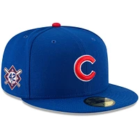 Casquette ajustée 59FIFTY pour homme avec patch latéral Jackie Robinson Day des Chicago Cubs de New Era Royal