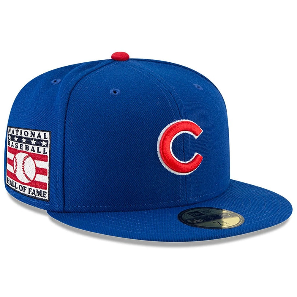 Casquette ajustée 59FIFTY New Era Royal Chicago Cubs 2024 MLB Hall of Fame pour homme