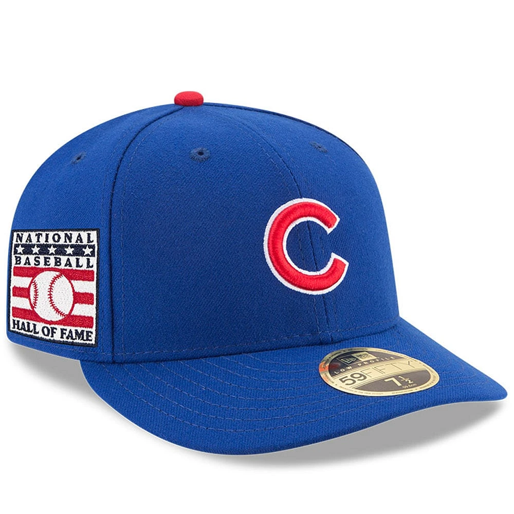 Casquette ajustée 59FIFTY à profil bas du Temple de la renommée baseball national des Royal Chicago Cubs New Era pour hommes