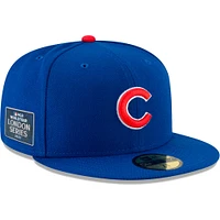 Casquette ajustée New Era Royal Chicago Cubs On-Field 2023 World Tour London Series 59FIFTY pour homme