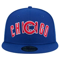 Men's New Era Royal Chicago Cubs Overlap 59FIFTY Fitted Hat