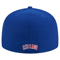 Men's New Era Royal Chicago Cubs Overlap 59FIFTY Fitted Hat