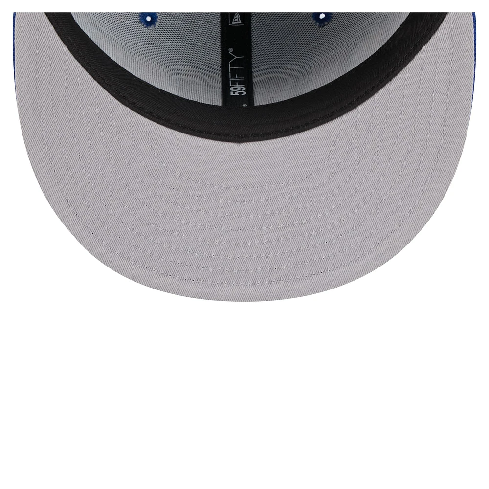 Men's New Era Royal Chicago Cubs Overlap 59FIFTY Fitted Hat