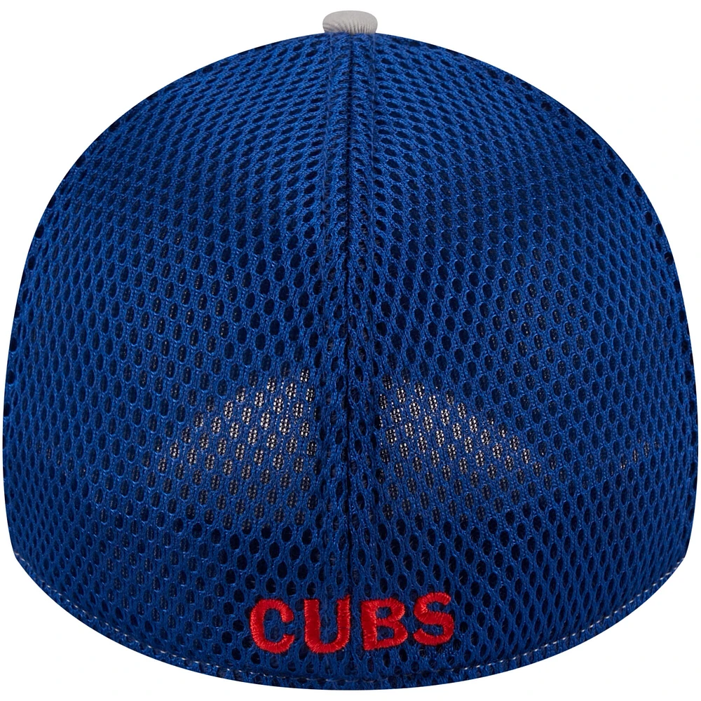 Casquette flexible 39THIRTY Pipe bleue des Chicago Cubs New Era pour hommes