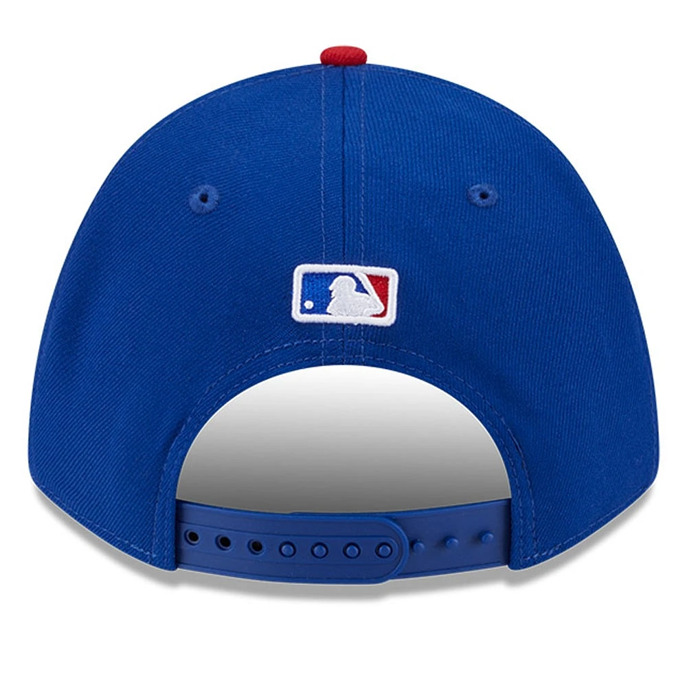 Casquette ajustable New Era Royal Chicago Cubs Player Replica 9FORTY pour homme
