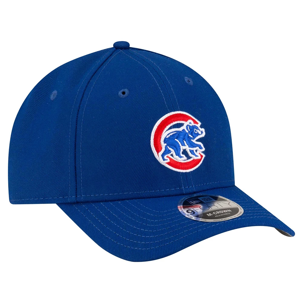 Casquette ajustable New Era Royal Chicago Cubs Player Replica 9FORTY pour homme