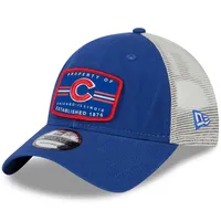 Casquette New Era Royal Chicago Cubs Property Trucker 9TWENTY Snapback pour homme