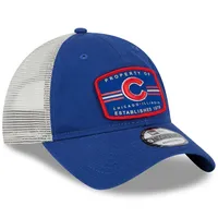 Casquette New Era Royal Chicago Cubs Property Trucker 9TWENTY Snapback pour homme