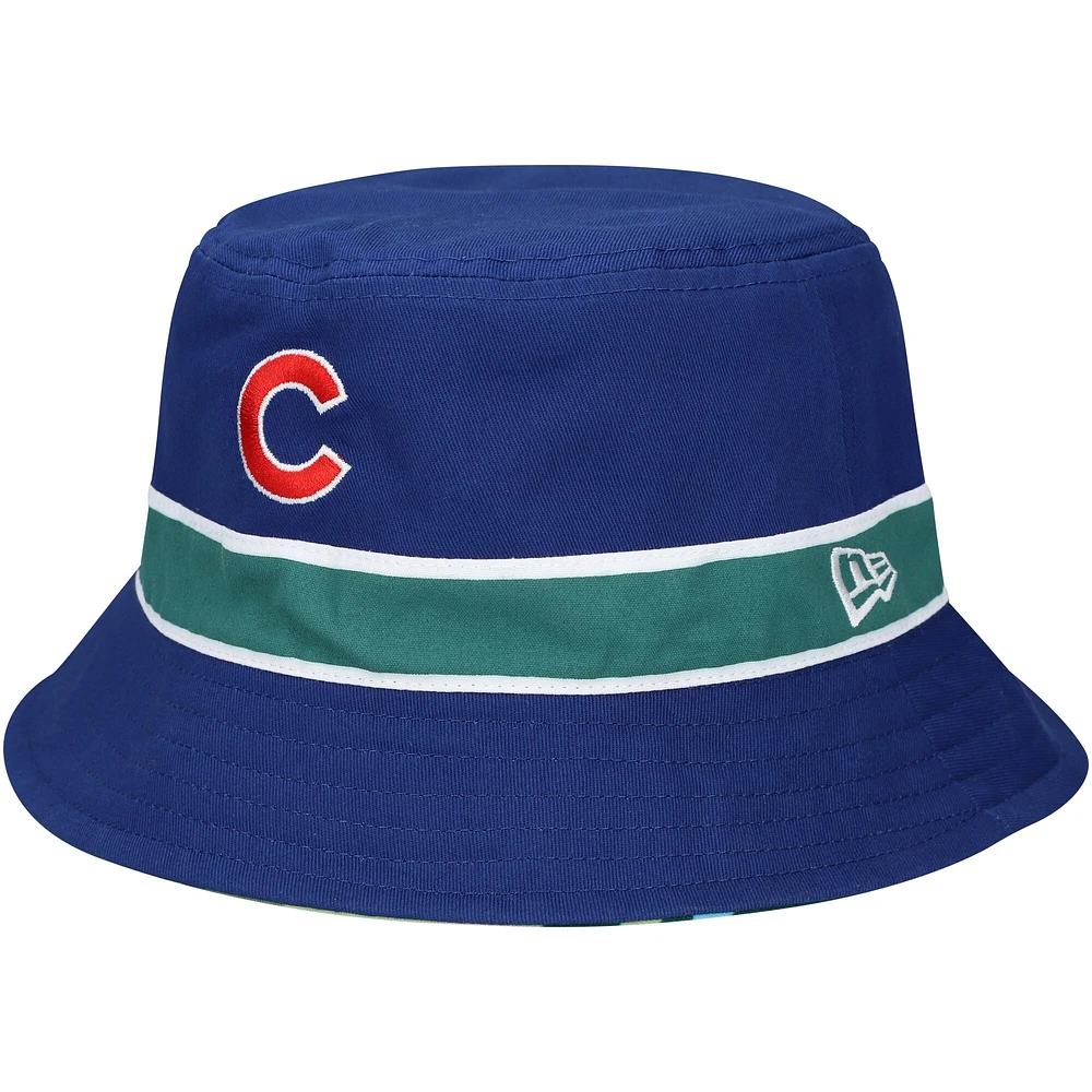 Casquette New Era Royal Chicago Cubs Reverse pour homme