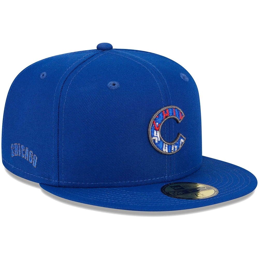 Men's New Era Royal Chicago Cubs Script Fill 59FIFTY Fitted Hat