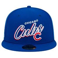 Casquette ajustée 59FIFTY Royal Chicago Cubs de New Era pour homme