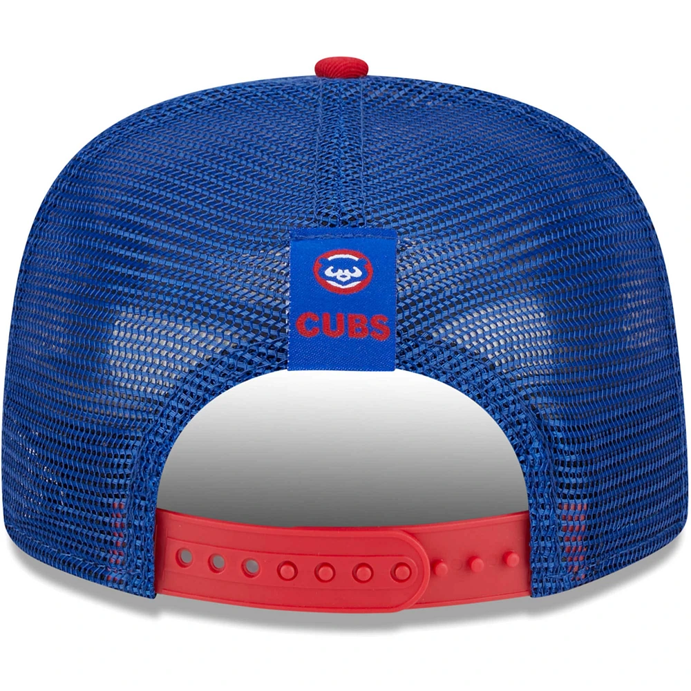 Casquette snapback de camionneur Speed ​​Golfer Royal Chicago Cubs New Era pour hommes