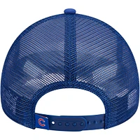 Casquette ajustable de camionneur 9FORTY Stacked 9FORTY Royal Chicago Cubs New Era pour hommes