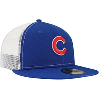 Men's New Era Royal Chicago Cubs Team Color 59FIFTY Trucker Fitted Hat