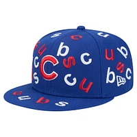 Casquette ajustée 59FIFTY Royal Chicago Cubs Team Confetti de New Era pour homme