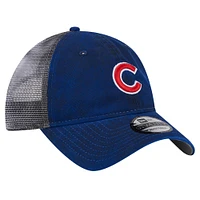 Casquette réglable New Era Royal Chicago Cubs Team Slick Trucker 9TWENTY pour hommes