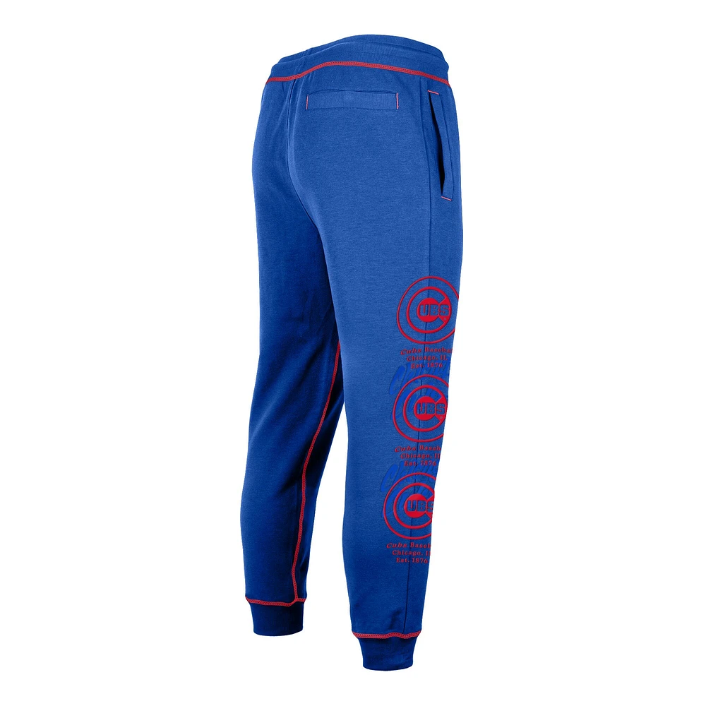 Men's New Era Royal Chicago Cubs Team Split Jogger Pants