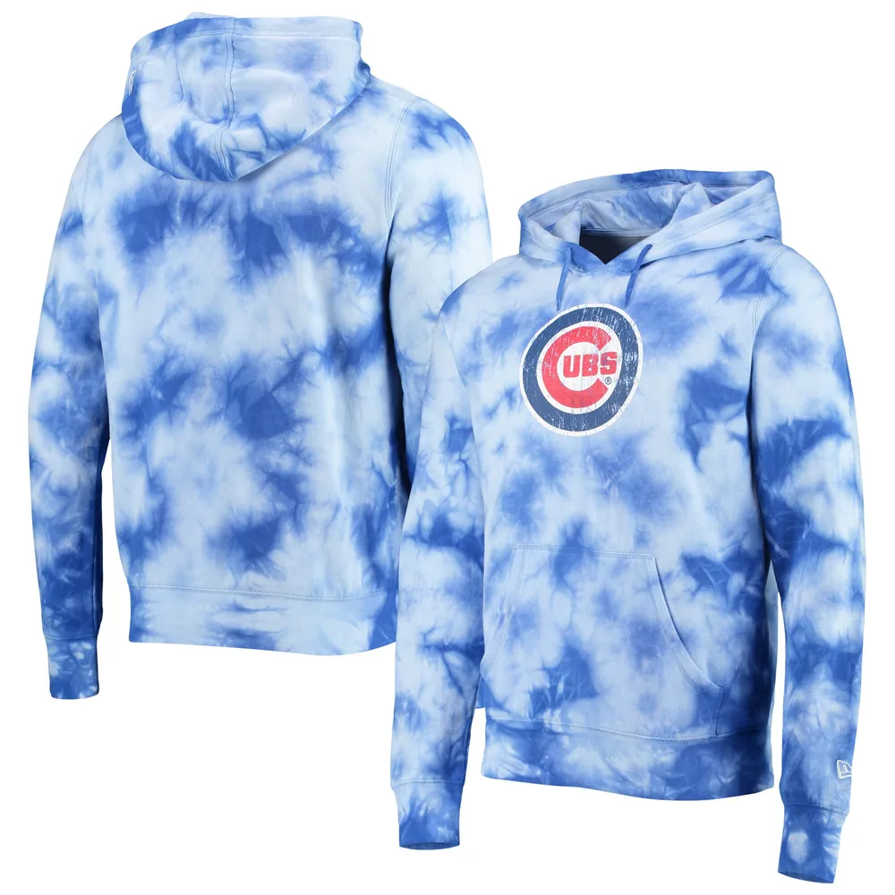 Chicago Cubs New Era Tie-Dye Pullover Hoodie - Royal