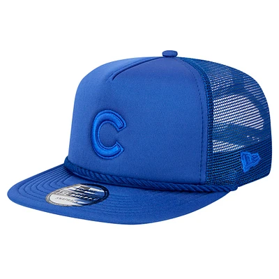 Casquette de golf à visière snapback en maille tonique Chicago Cubs Royal New Era pour homme