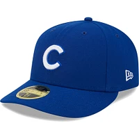 Men's New Era  Royal Chicago Cubs White Logo Low Profile 59FIFTY Fitted Hat