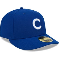Men's New Era  Royal Chicago Cubs White Logo Low Profile 59FIFTY Fitted Hat