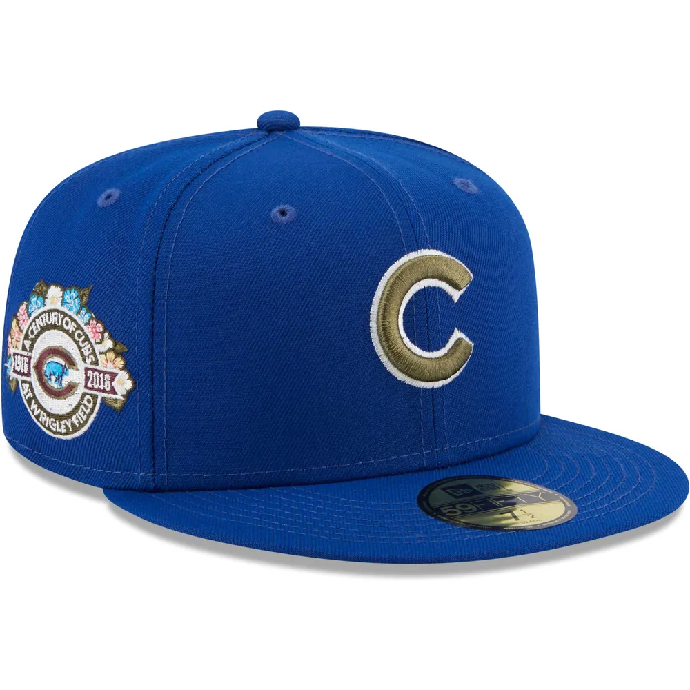 New Era Royal Chicago Cubs Wrigley Field 100 Years Botanical 59FIFTY pour homme - Casquette ajustée