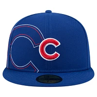 Men's New Era Royal Chicago Cubs Yarn Stitch 59FIFTY Fitted Hat