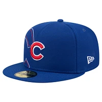 Men's New Era Royal Chicago Cubs Yarn Stitch 59FIFTY Fitted Hat