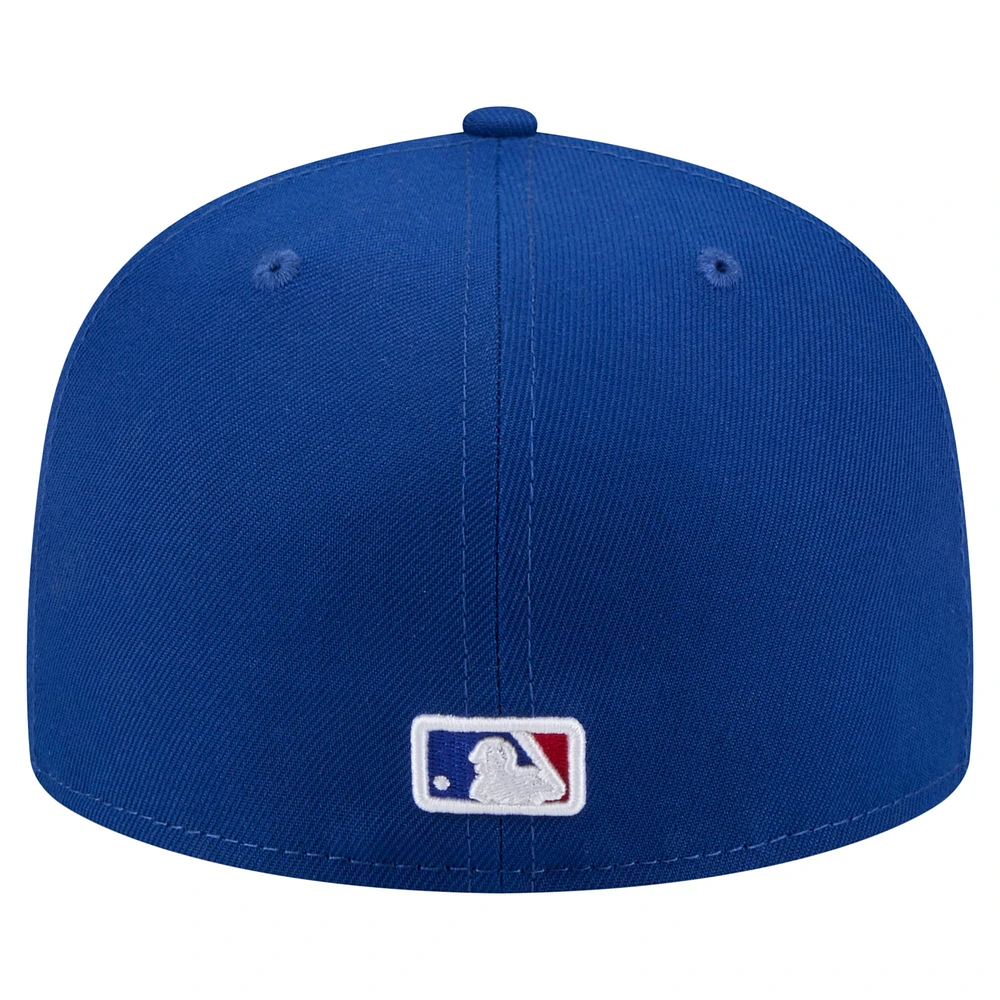Men's New Era Royal Chicago Cubs Yarn Stitch 59FIFTY Fitted Hat