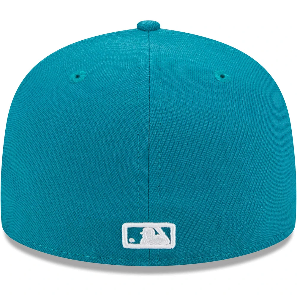 Casquette ajustée 59FIFTY Chicago Cubs New Era turquoise pour homme