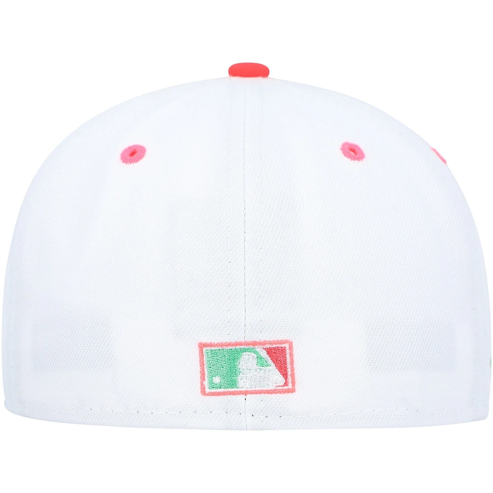 Casquette ajustée 59FIFTY Chicago Cubs Watermelon Lolli New Era pour homme, blanc/vert