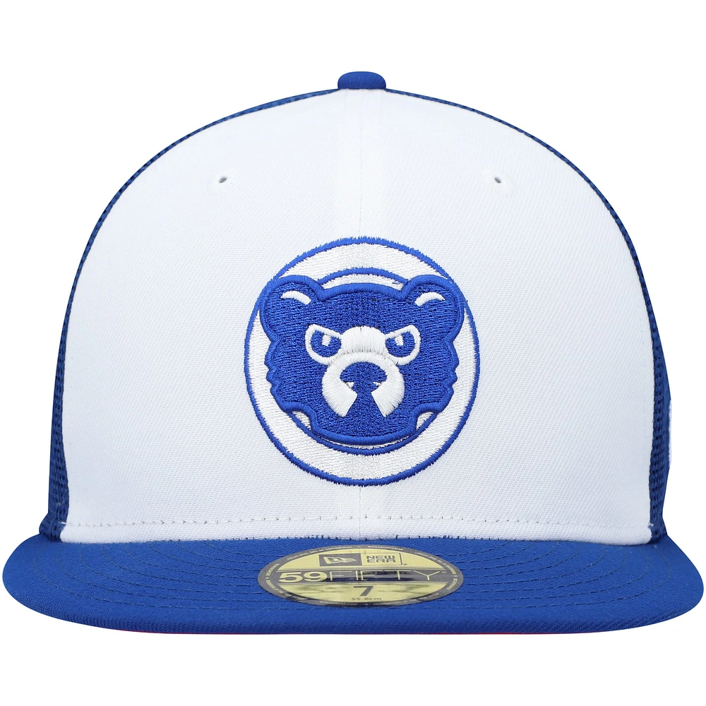 Men's New Era White/Royal Chicago Cubs 2023 On-Field Batting Practice 59FIFTY Fitted Hat