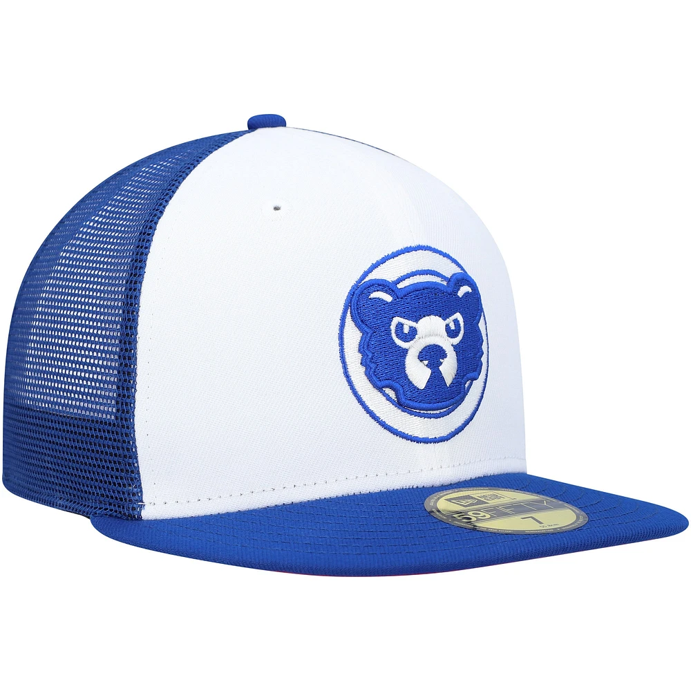 Men's New Era White/Royal Chicago Cubs 2023 On-Field Batting Practice 59FIFTY Fitted Hat