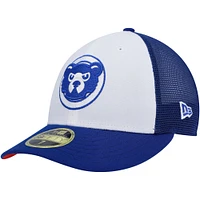 Men's New Era White/Royal Chicago Cubs 2023 On-Field Batting Practice Low Profile 59FIFTY Fitted Hat