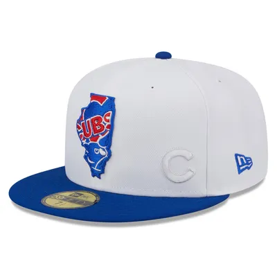 Chicago Cubs New Era State 59FIFTY Fitted Hat - White/Royal