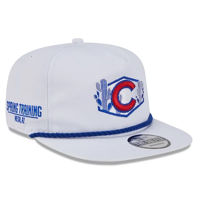 Men's New Era  White Chicago Cubs 2025 Spring Training Palm Golfer Snapback Hat
