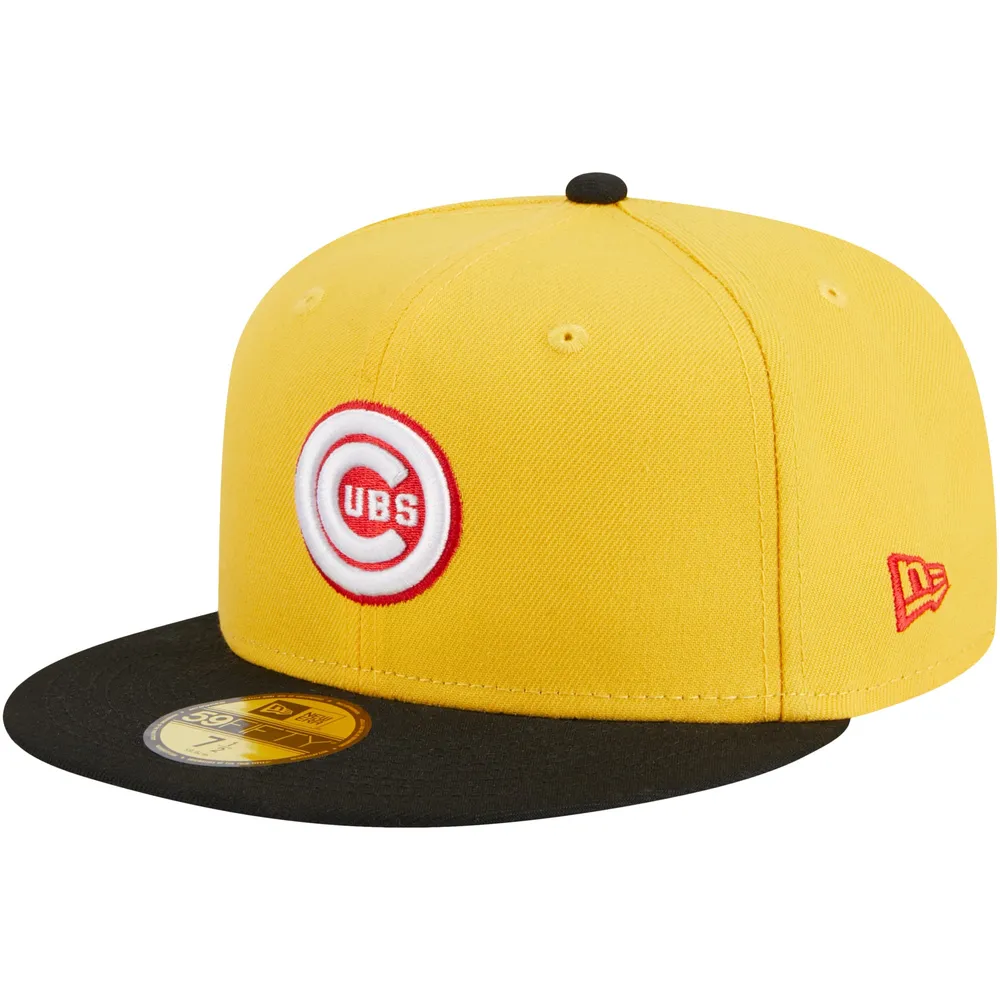 Men's New Era Yellow/Black Chicago Cubs Grilled 59FIFTY Fitted Hat