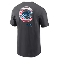 T-shirt Chicago Cubs Americana Nike anthracite pour homme