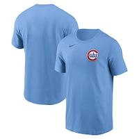 Men's Nike Baby Blue Chicago Cubs Alternate Wordmark T-Shirt