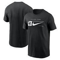 Men's Nike Black Chicago Cubs Fashion Graphic Swoosh T-Shirt