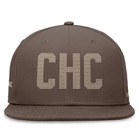 Casquette ajustée Nike marron Chicago Cubs Statement Ironstone Performance True pour hommes