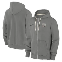 Men's Nike Charcoal Chicago Cubs Authentic Collection Travel Performance Full-Zip Hoodie