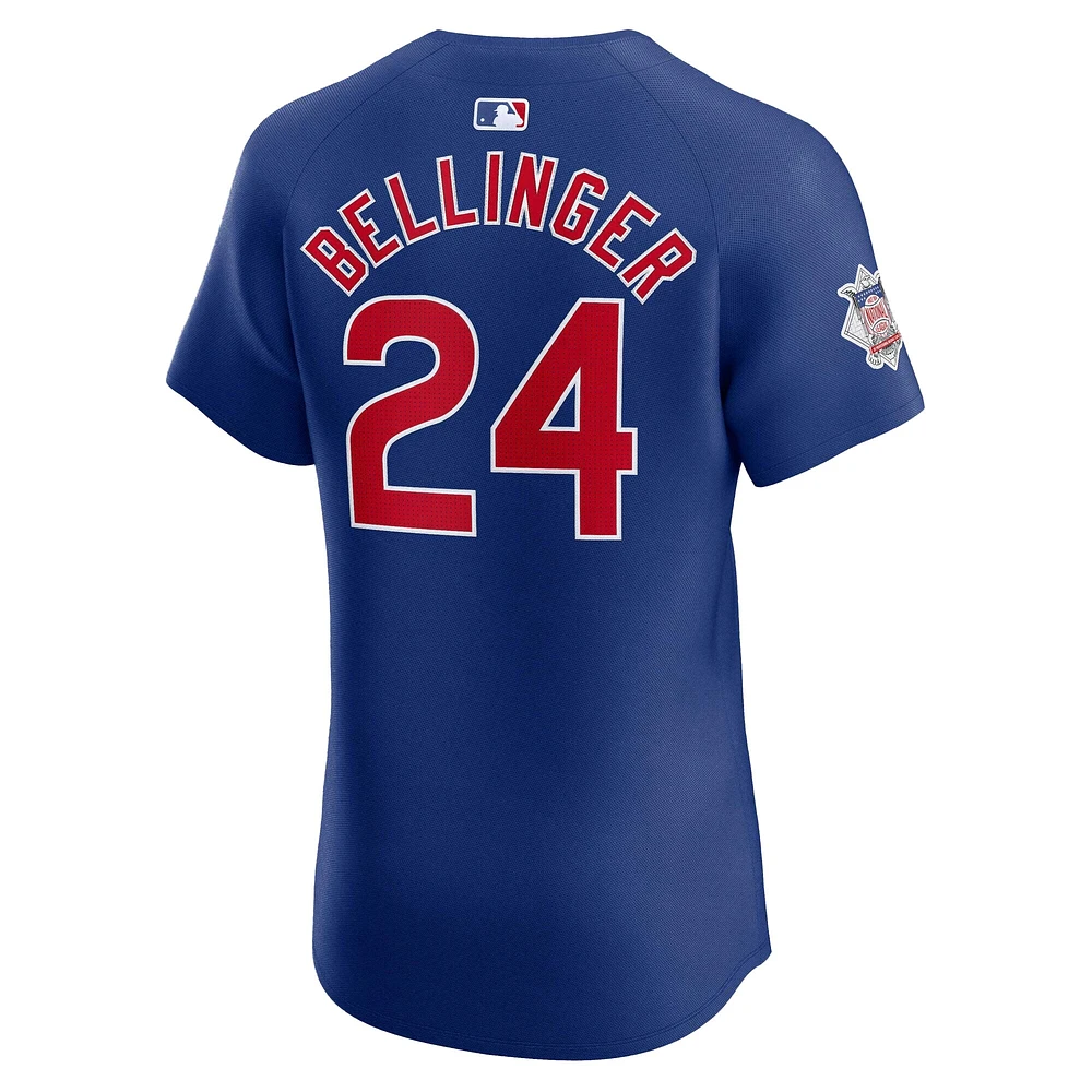 Maillot de joueur d'élite alternatif Nike Cody Bellinger des Royal Chicago Cubs pour homme