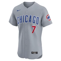 Maillot de joueur Nike Dansby Swanson pour hommes, gris, Chicago Cubs Road Elite