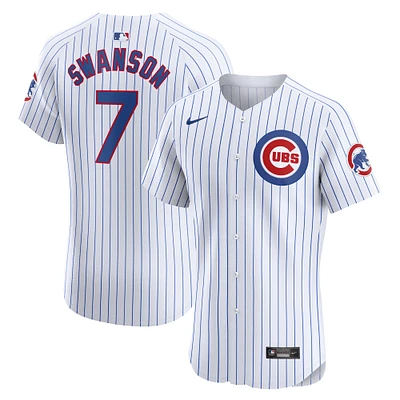 Men's Nike Dansby Swanson White Chicago Cubs Home Elite Player Jersey