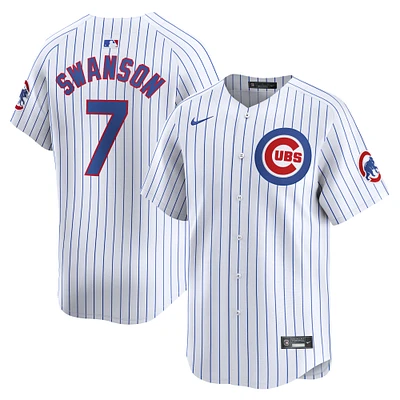 Maillot de joueur Nike Dansby Swanson pour hommes, blanc, Chicago Cubs, domicile limité